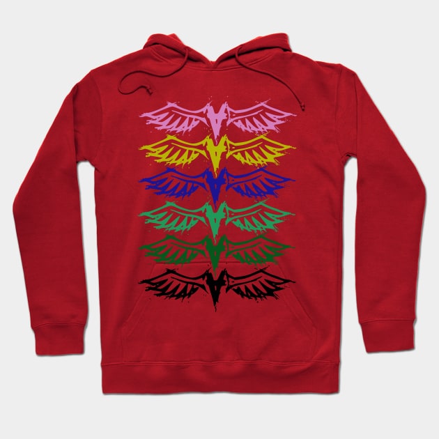 Colourful wings Hoodie by Imutobi